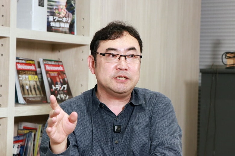 独占インタビューに応じた野村泰紀氏（10月7日）　TOMOHIRO SAWADA-NEWSWEEK JAPAN
