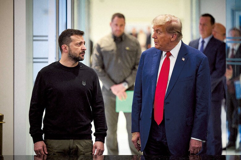 ウクライナのゼレンスキー大統領（左）はトランプの勝利を祝福したが　UKRAINIAN PRESIDENCYｰABACAｰREUTERS