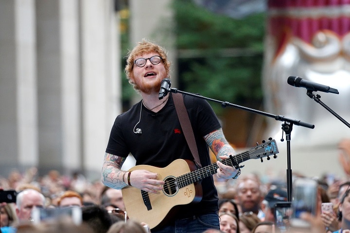 グラミー賞2冠のエド・シーランはドイツでも若者を中心に人気絶大だが　Brendan McDermid-REUTERS
