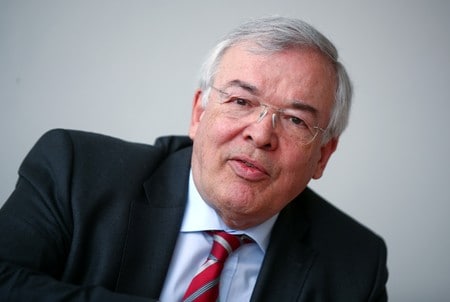 独建設器械大手のバウアーのトーマス・バウアーＣＥＯ。シュロベンハウゼンで３日撮影（２０１８年　ロイター/Michael Dalder）