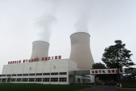 英エネルギー・気候シンクタンク、エンバーの２９日公表の報告書によると、中国の昨年の石炭火力発電は１．７％増の７７テラワット時となり、世界の石炭火力発電に占める割合が１５年の４４％から５３％に拡大した。写真は河北省の石炭火力発電所。２０１９年撮影。（2021年  ロイター/Shivani Singh ）