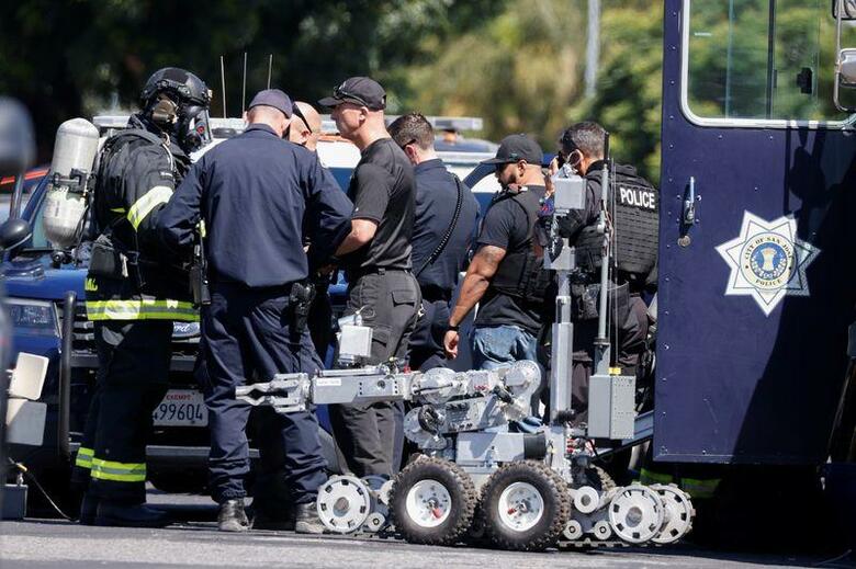 米カリフォルニア州サンノゼにある公共交通機関の鉄道車両基地で２６日午前、銃撃事件が発生し、少なくとも８人が死亡した。写真はサンノゼで撮影（２０２１年　ロイター/Peter DaSilva）