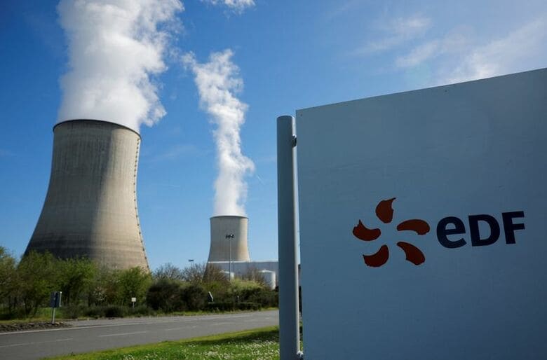 仏国営電力会社ＥＤＦのロゴ。2024年3月19日、仏シボーで撮影。REUTERS/Stephane Mahe