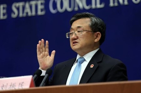　９月１４日、中国の劉振民外務次官は、訪中したフィリピン代表団に対し、両国関係は「周知の理由により最低水準まで落ち込んでいる」と伝えた。写真は北京で７月撮影　チャイナデイリー提供（２０１６年　ロイター）