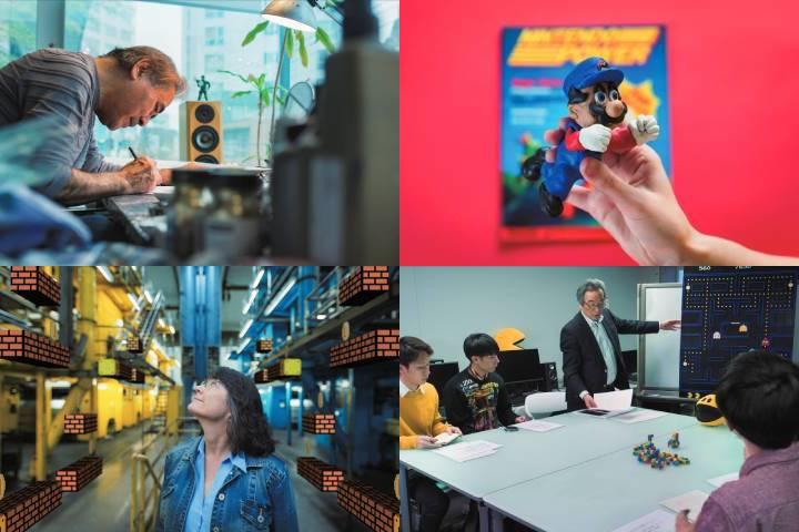 『ファイナルファンタジー』を手がけた天野（左上）や『パックマン』の生みの親の岩谷徹（右下）ら名作ゲームに関わった人々が次々に登場する　NETFLIX