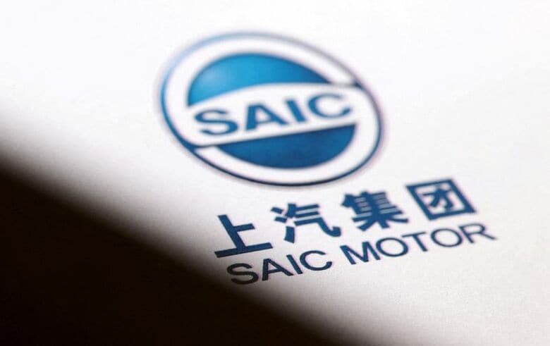 写真は上海汽車集団（ＳＡＩＣ）のロゴ。2024年1月撮影。REUTERS/Dado Ruvic
