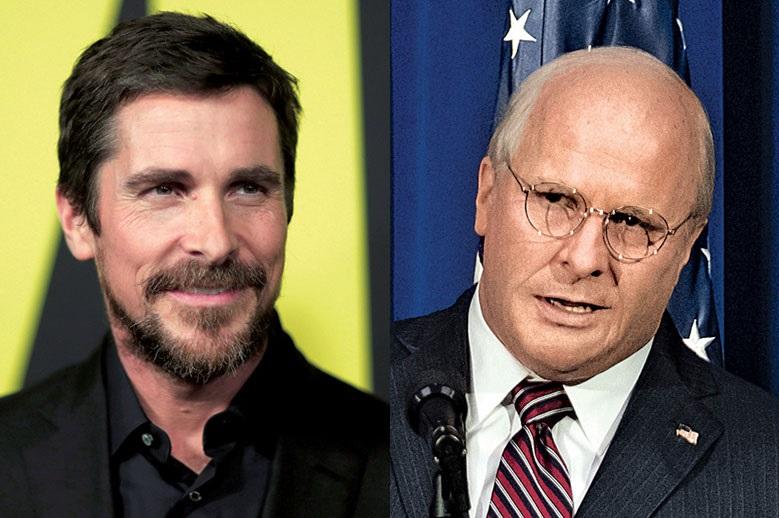 ベールは20キロ増量してチェイニーを熱演した（左が普段の姿）　LEFT: MARIO ANZUONI-REUTERS, RIGHT: MATT KENNEDY/ANNAPURNA PICTURES