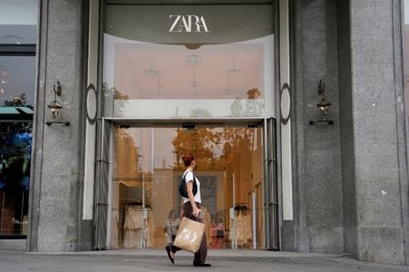 写真はザラの店舗。2025年6月、スペインのマドリードで撮影。REUTERS/Ana Beltran