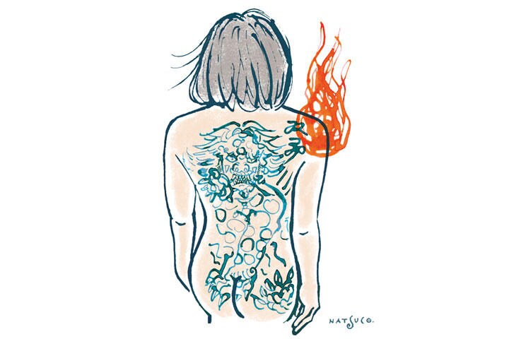 ILLUSTRATION BY NATSUCO MOON FOR NEWSWEEK JAPAN