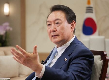 　１２月２７日、韓国の尹錫悦大統領は、無人機（ドローン）に特化した軍部隊の創設を前進させると表明し、前日に韓国上空に侵入した北朝鮮の無人機５機への軍の対応を批判した。資料写真。１１月撮影（２０２２年　ロイター/Daewoung Kim）