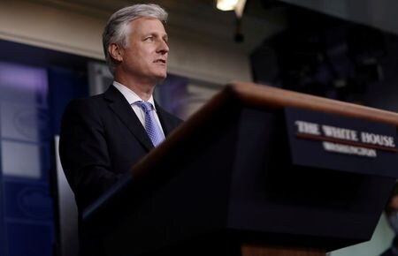 　オブライエン米大統領補佐官（写真）は１０月７日、中国に対し武力による台湾の併合を目指さないよう警告、上陸作戦は困難で、米国が武力行使にどう反応するかも「曖昧」だとの認識を示した。ホワイトハウスで９月撮影（２０２０年　ロイター/Leah Millis）