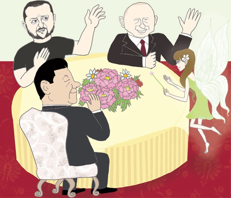 ILLUSTRATION BY AYAKO OCHI FOR NEWSWEEK JAPAN