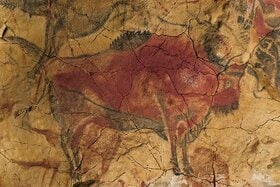 アルタミラ洞窟の壁画の写真
