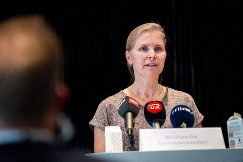 記者会見の様子　Ritzau Scanpix/Emil Nicolai Helms-REUTERS