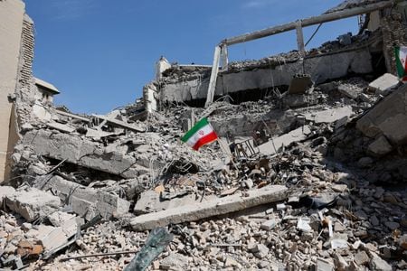 米・イスラエルの空爆を受けたイラン・テヘランの警察署。３月４日撮影（２０２６年　ロイター/Majid Asgaripour/WANA）