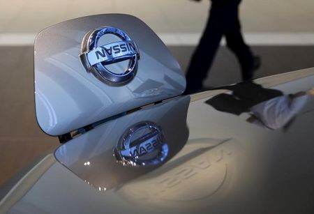 　１０月５日、日産自動車は１０月下旬に開幕する東京モーターショーで、１回の充電での走行距離（航続距離）が現行から約２割向上した電気自動車（ＥＶ）「リーフ」を出品すると発表した。横浜市で５月撮影（２０１５年　ロイター/Toru Hanai）