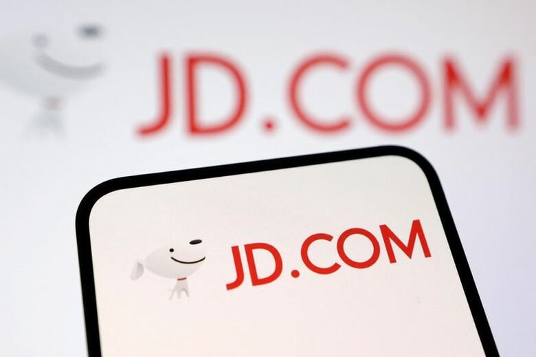 JD.COMのロゴ。2025年2月11日撮影のイメージ写真。REUTERS/Dado Ruvic/Illustration