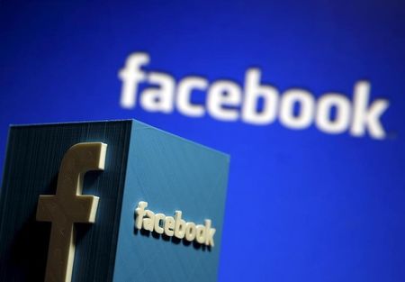 　１月１３日、フェイスブック（写真）、アマゾン・ドット・コム、ネットフリックス、グーグル（現アルファベット）の頭文字を取って「ＦＡＮＧ」と称される４銘柄は、昨年株価が大幅に上昇した。写真はゼニツァで５月撮影（２０１６年　ロイター/Dado Ruvic）